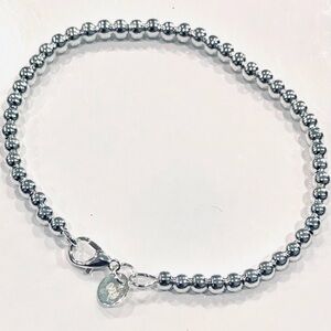 925 Silver Round Beaded Bracelet